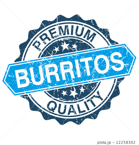 Burritos grungy stamp isolated on white background 12258302