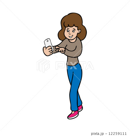 Woman smart phone 12259111