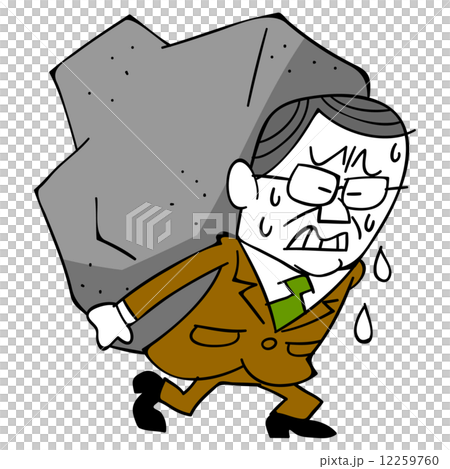 一位老人商人和負擔 12259760