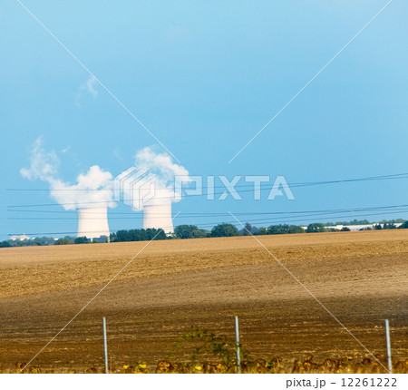 France. Steam over Nuclear power station  12261222