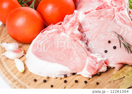 Raw pork loin 12261304