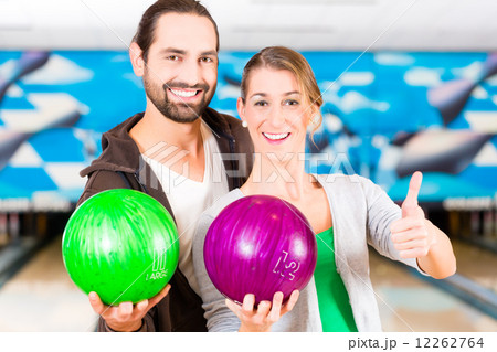 Friends playing Bowling Friends playing Bowling 12262764