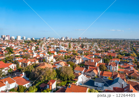 Old roofs of the town Mar del Plata, Atlantic coastline, Argenti 12264405