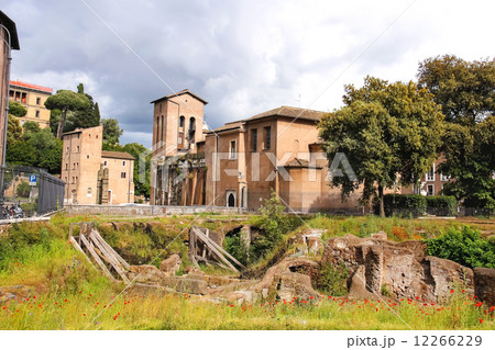 Excavations in the historical part of Rome, Italy 12266229