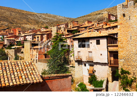 view of spanish town in summer view of spanish town in summer 12266632