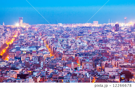 night view of Barcelona night view of Barcelona 12266678