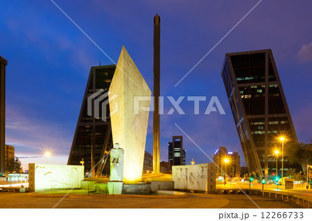 Plaza de Castilla in evening in Madrid Plaza de Castilla in evening in Madrid 12266733