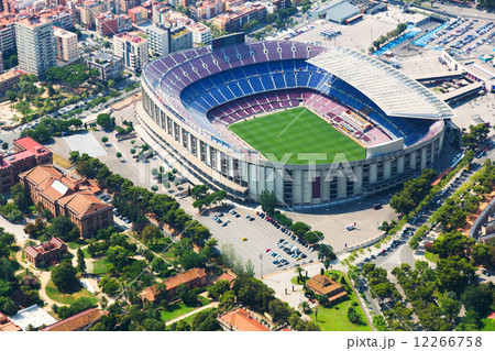 stadium of Barcelona from helicopter. Spain stadium of Barcelona from helicopter. Spain 12266758