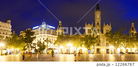 Panoramic view of city hall at Placa del Ajuntament. Valencia Panoramic view of city hall at Placa del Ajuntament. Valencia 12266767