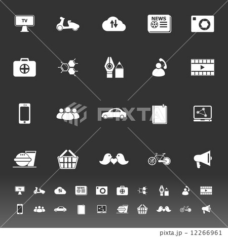 Social network icons on gray background 12266961