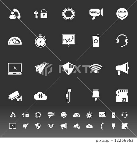 Smart phone screen icons on gray background Smart phone screen icons on gray background 12266962