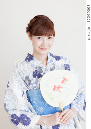 浴衣 うちわ 金魚柄 浴衣 うちわ 金魚柄 12269008