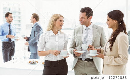 Work team during break time in office Work team during break time in office 12272088