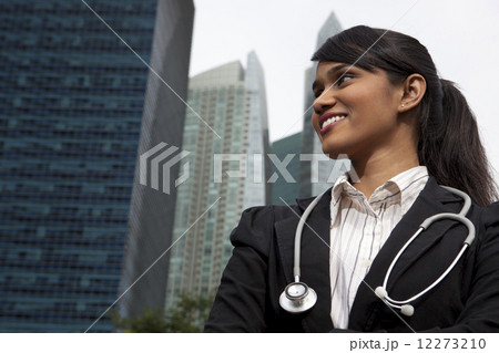 Female Indian Doctor Outdoors Female Indian Doctor Outdoors 12273210