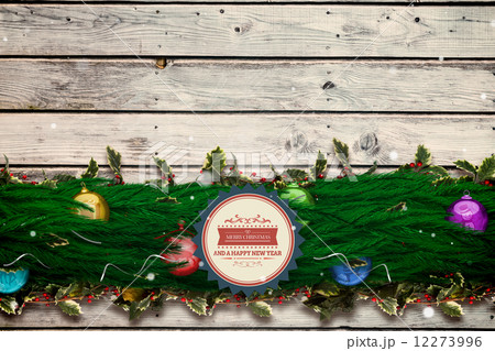 Composite image of fir branch christmas decoration garland 12273996