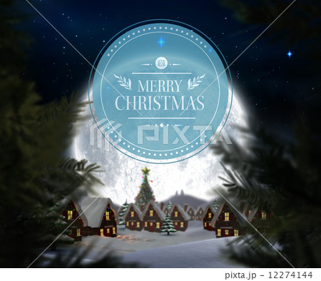 Composite image of banner and logo saying merry christmas Composite image of banner and logo saying merry christmas 12274144