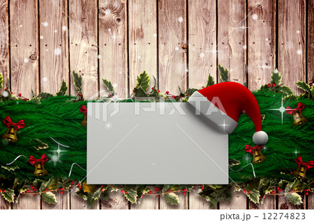 Composite image of fir branch christmas decoration garland  12274823