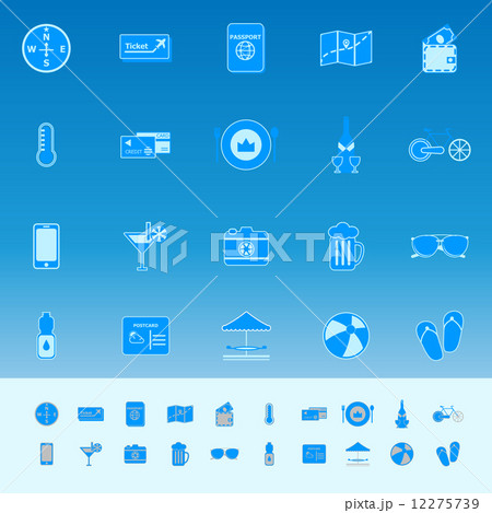 Journey color icons on blue background 12275739