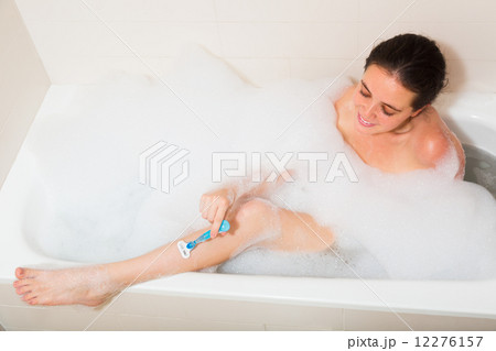Girl in foam at bathtub Girl in foam at bathtub 12276157