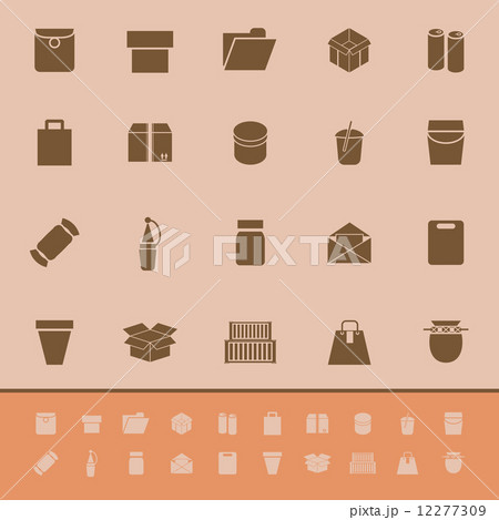 Package color icons on brown background 12277309