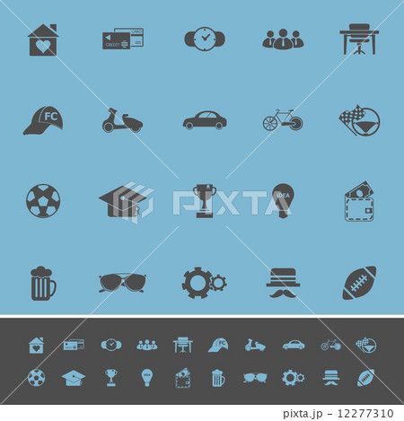 Normal gentleman color icons on blue background 12277310