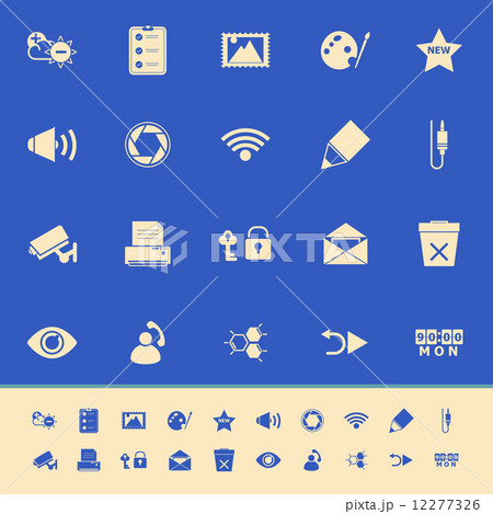 General computer screen color icons on blue background 12277326