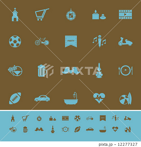 Friday and weekend color icons on brown background 12277327