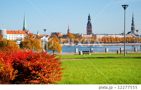 Autumn panorama of Riga 12277555