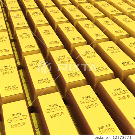 Stack of golden bars Stack of golden bars 12278571