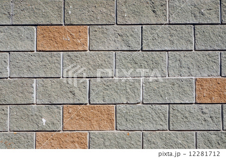 The wall of the large gray and red rectangular stones as backgro 12281712