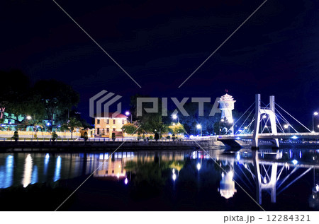 Phan Thiet Water Tower on Ca Ty River at Evening. Phan Thiet Water Tower on Ca Ty River at Evening. 12284321