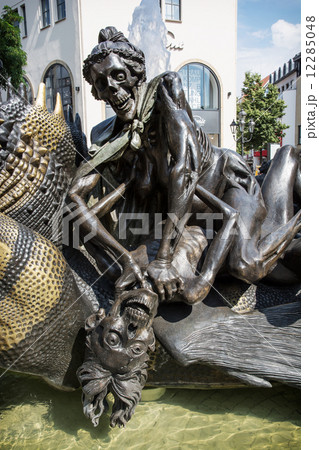 Marriage Carousel Fountain (Das Ehekarussell) in the center of N 12285048