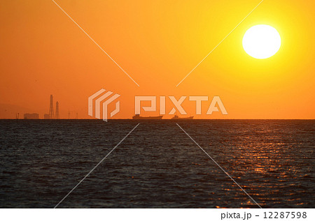 前芝海岸の夕日 前芝海岸の夕日 12287598
