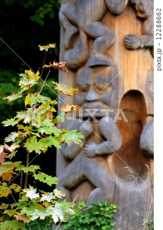 トーテムポールと紅葉ーTotempole in Fall season 12288662
