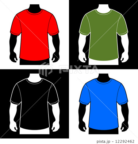 Blank Color T-shirt Men Body Silhouette. Vector Blank Color T-shirt Men Body Silhouette. Vector 12292462