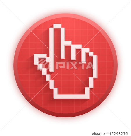 Pixel cursor round icon click mouse hand 12293236