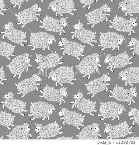 Seamless pattern with cute sheep. 12293703