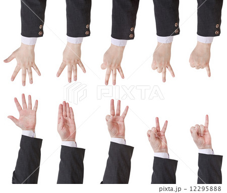 set of counting businessman hand set of counting businessman hand 12295888