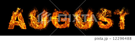 August text on fire 12296488