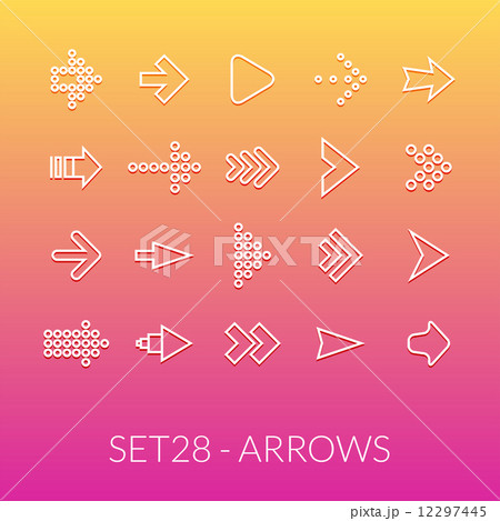 Outline icons thin flat design, modern line stroke style 12297445