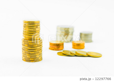 Gold Coins isolated on white 12297766