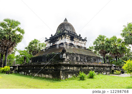Old Architecture in Ancient Buddhist Temple , Luang Prabang, Lao Old Architecture in Ancient Buddhist Temple , Luang Prabang, Lao 12298768