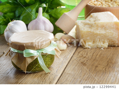 Ingredients for pesto sauce Ingredients for pesto sauce 12299441
