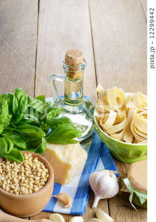 Ingredients for pesto sauce Ingredients for pesto sauce 12299442