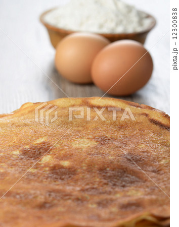 Eggs, pancakes, flour Eggs, pancakes, flour 12300838