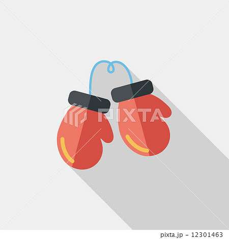 boxing gloves flat icon with long shadow,eps10 12301463
