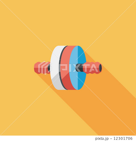 exercise roller flat icon with long shadow,eps10 12301706