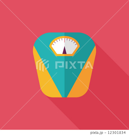 Weight scale flat icon with long shadow Weight scale flat icon with long shadow 12301834