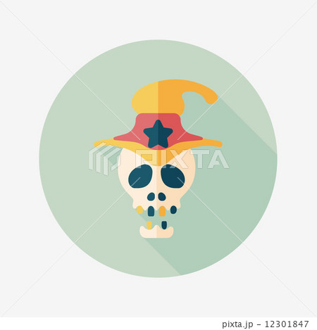 Skull flat icon with long shadow,eps10 Skull flat icon with long shadow,eps10 12301847