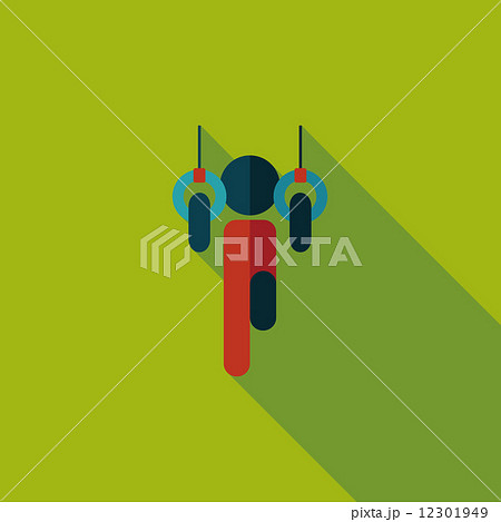 Boy hanging horizontal bar flat icon with long shadow,eps10 12301949